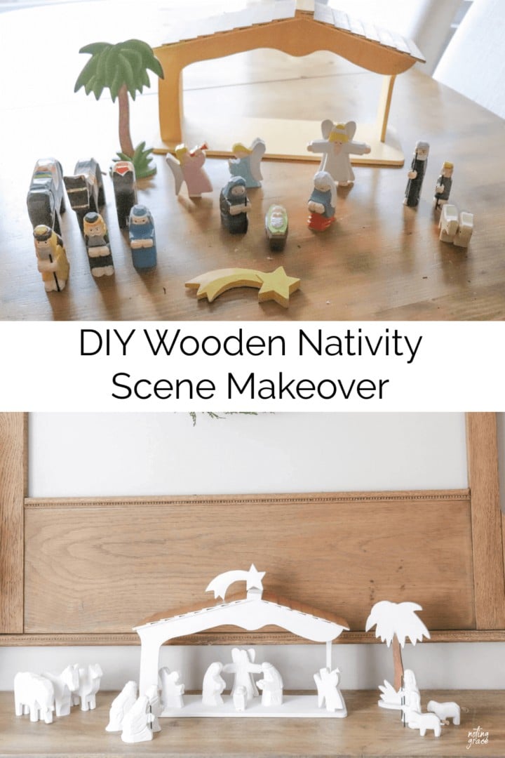 A Budget-Friendly DIY Wooden Nativity Scene Makeover