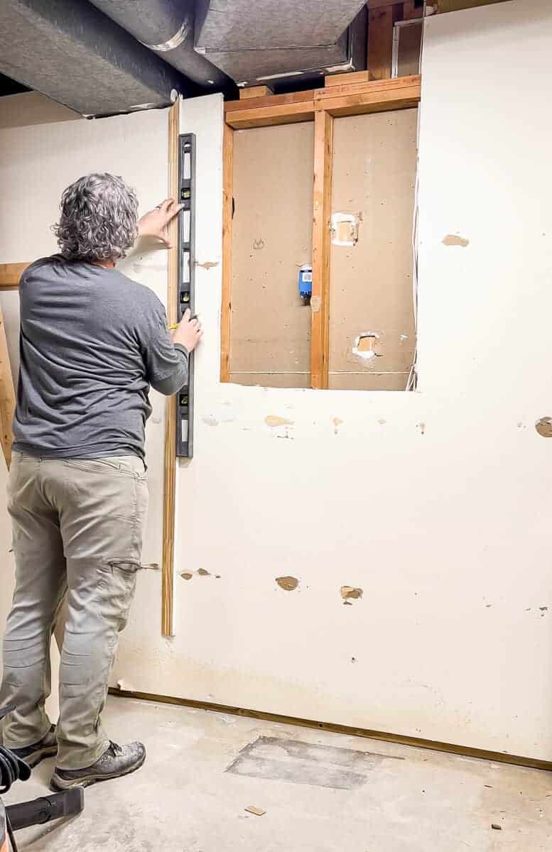 opening a wall to install an interior door