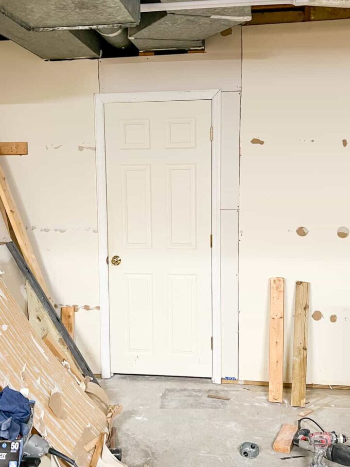 new interior door installed in a non-load bearing wall