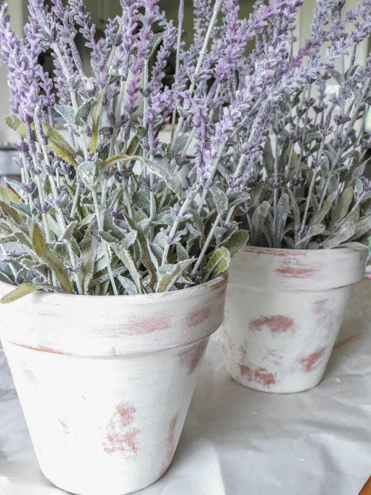 Beautiful Faux Lavender  Planter
