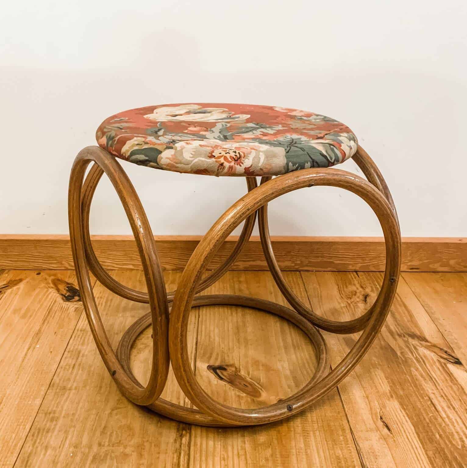 vintage thonet inspired bentwood stool