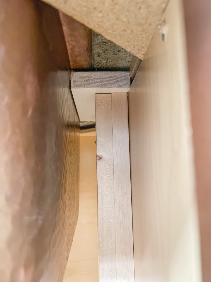 custom wood blocks for an undermount kitchen sink.