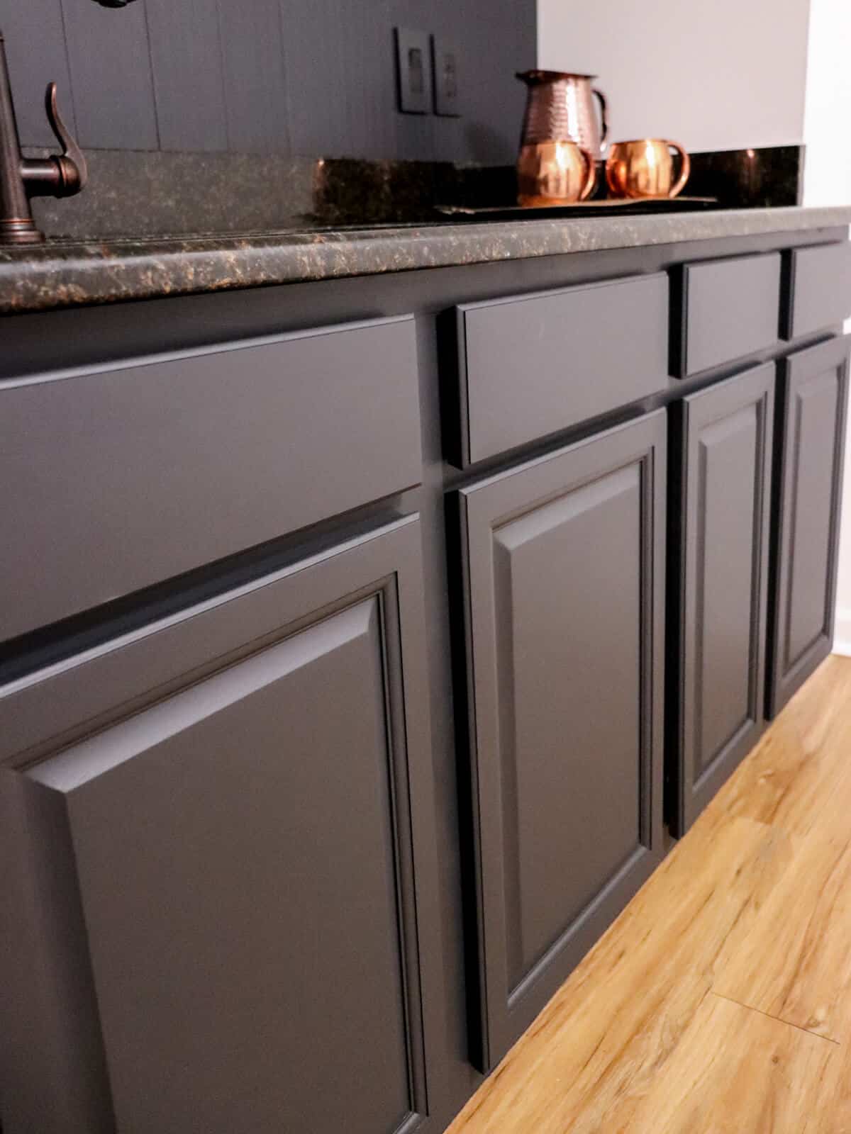 painted gray cabinetry
