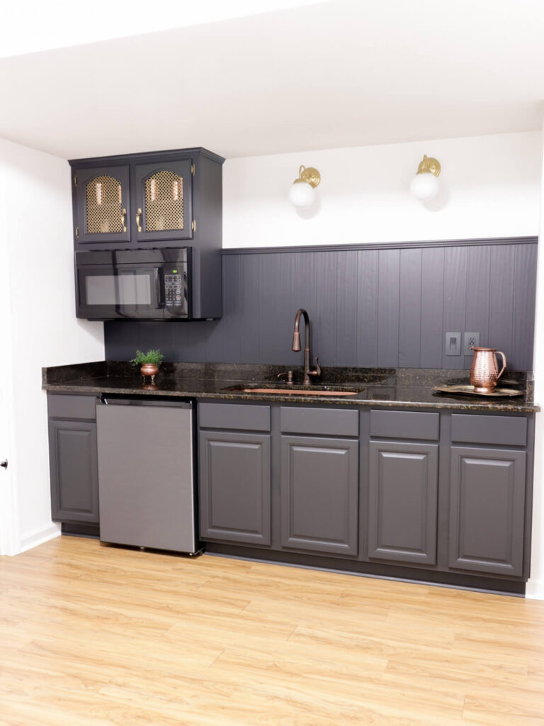 Small Basement Kitchenette Reveal With A Huge Surprise Your Home Renewed   Small Basement Kitchenette Reveal 34 768x1024 