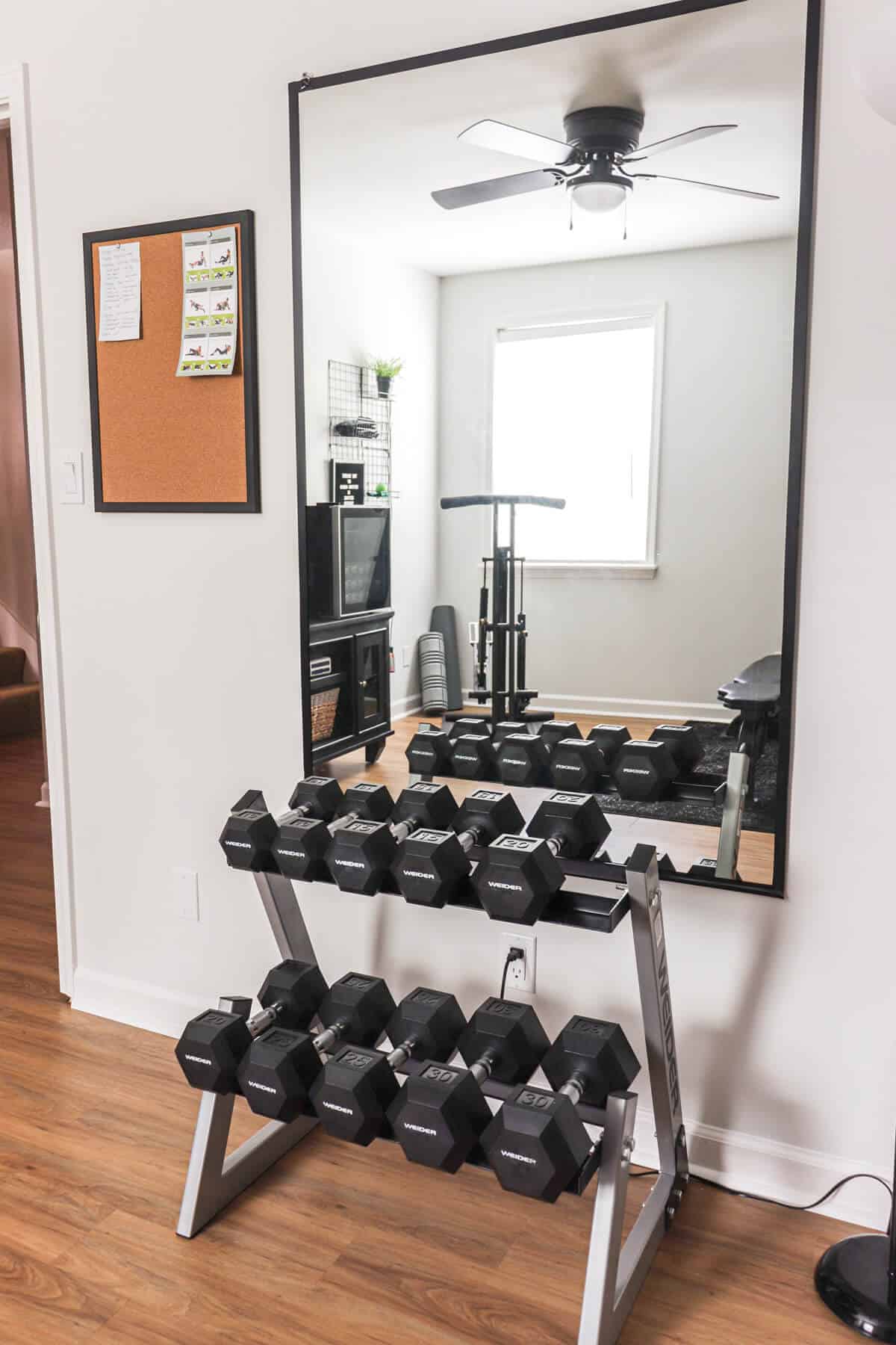 DIY Home Gym Mirror that is super affordable!