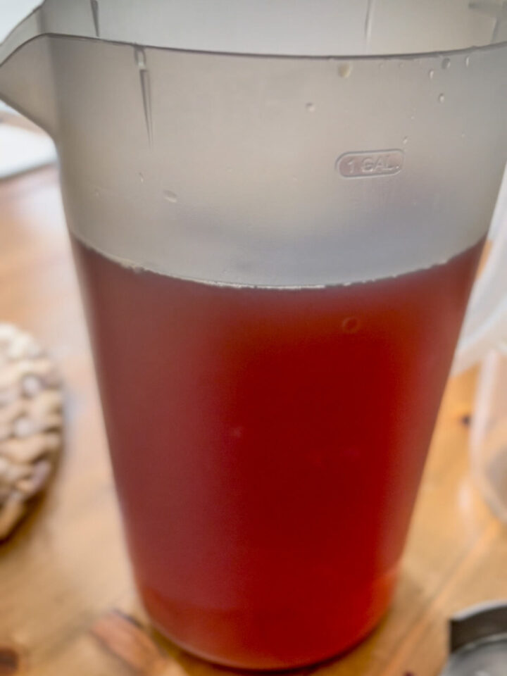 pitcher filled with southern sweet tea