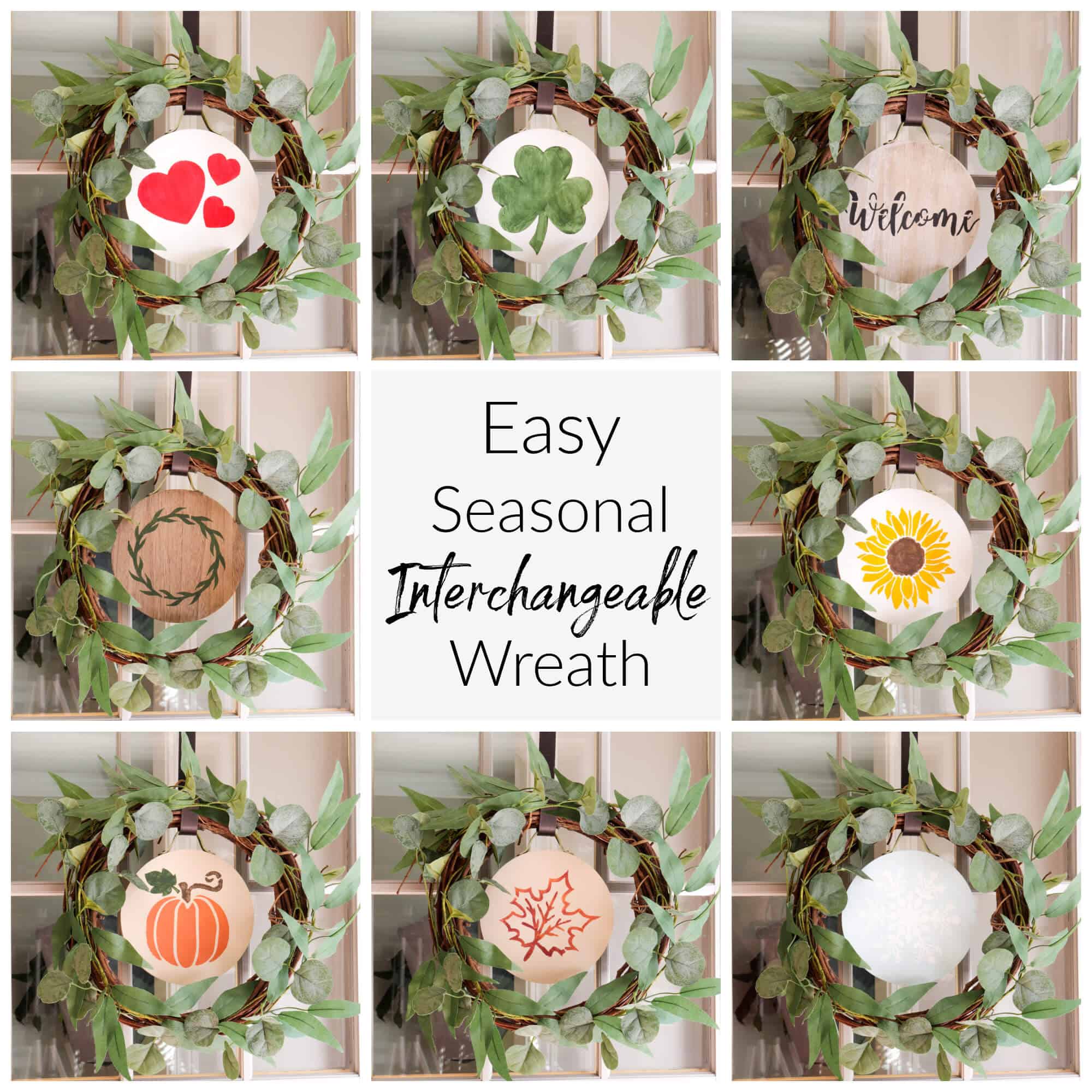 Jen from Noting Grace creating an 
easy seasonal interchangeable wreath