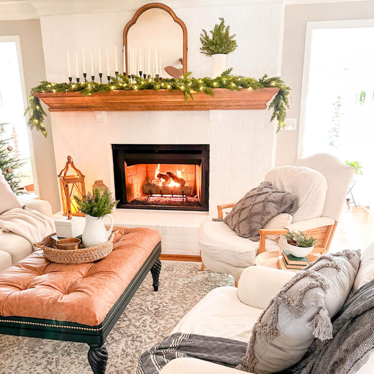 Winter Fireplace Mantel Decor That Lasts Past the Holiday Season